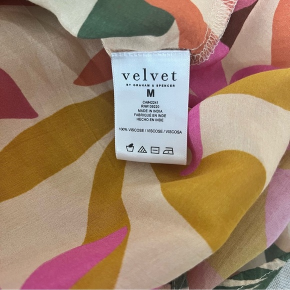 Velvet By Graham & Spencer Carol Floral Midi-Dress In Oasis Multi Size Medium - Picture 15 of 15